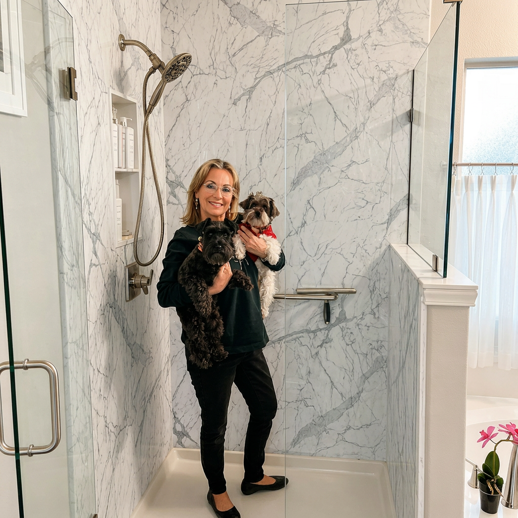 Happy client 10 in their new shower