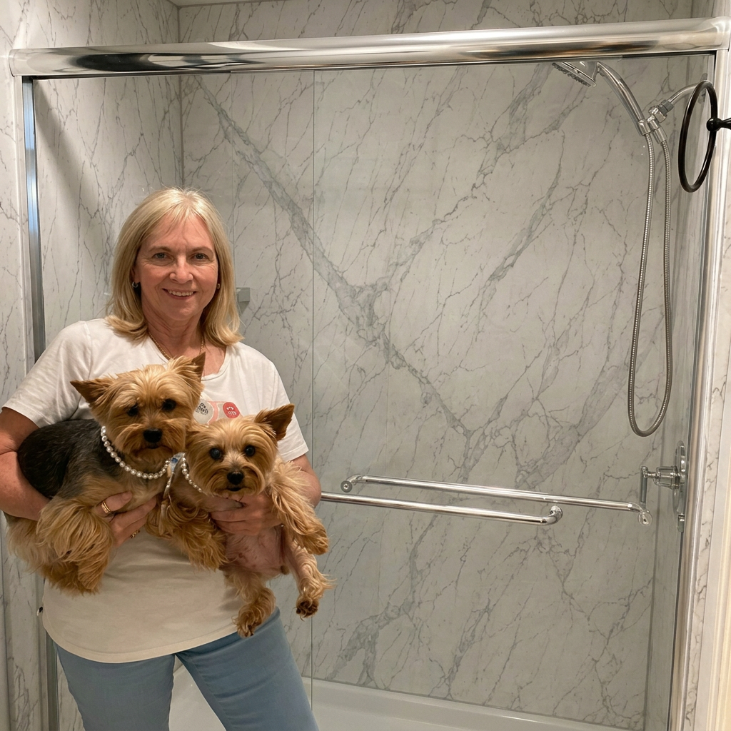 Happy client 2 in their new shower