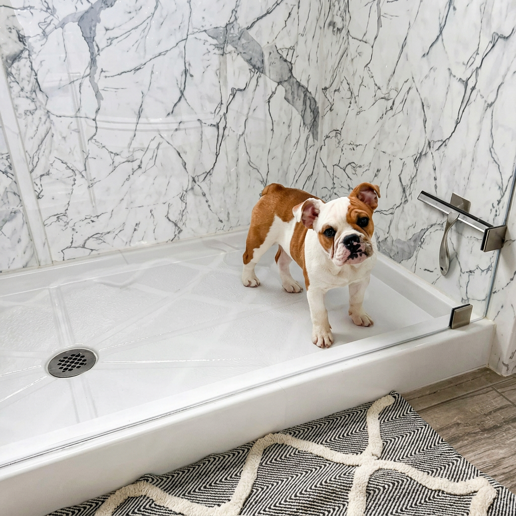 Happy client 5 in their new shower