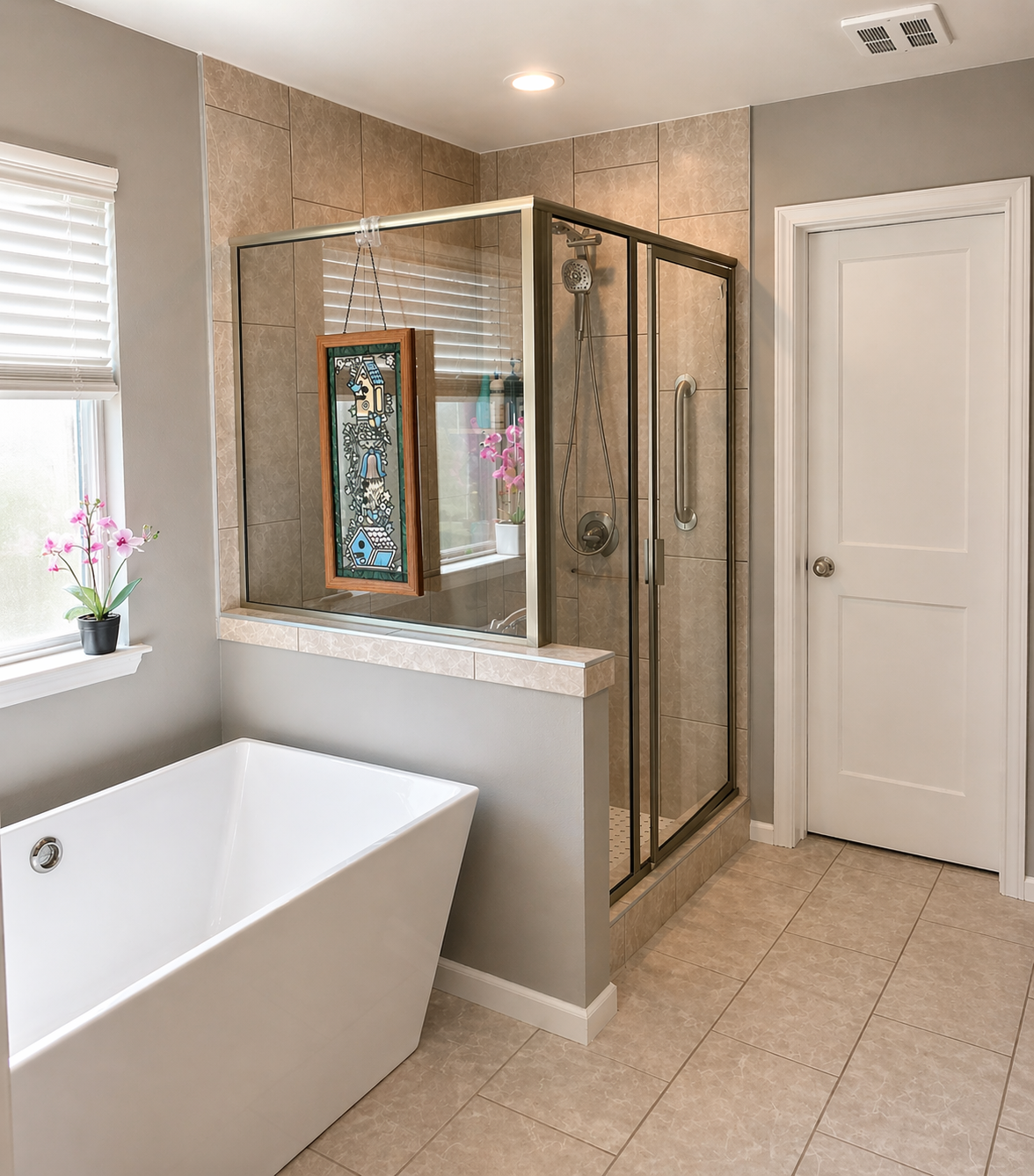 Walk-In Tub & Shower Combo — before
