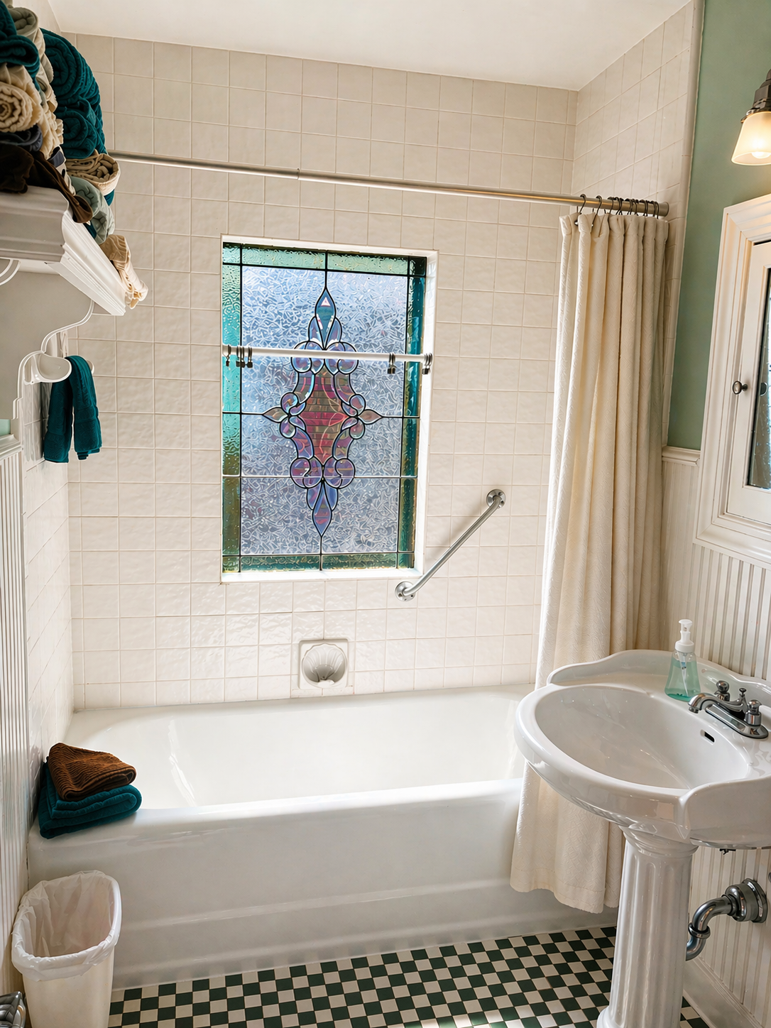 Tub-to-Shower Conversion — before